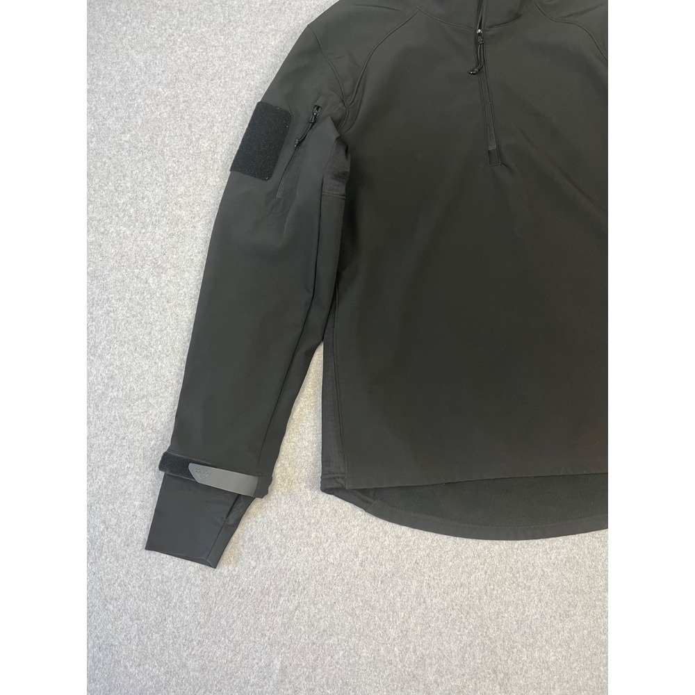 Condor Patrol Jacket Mens L Black 1/4 Zip Extendable Cuffs Thumb Holes Pockets - Picture 3 of 15